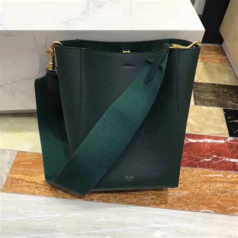 celine sangle green|Celine sangle bag small.